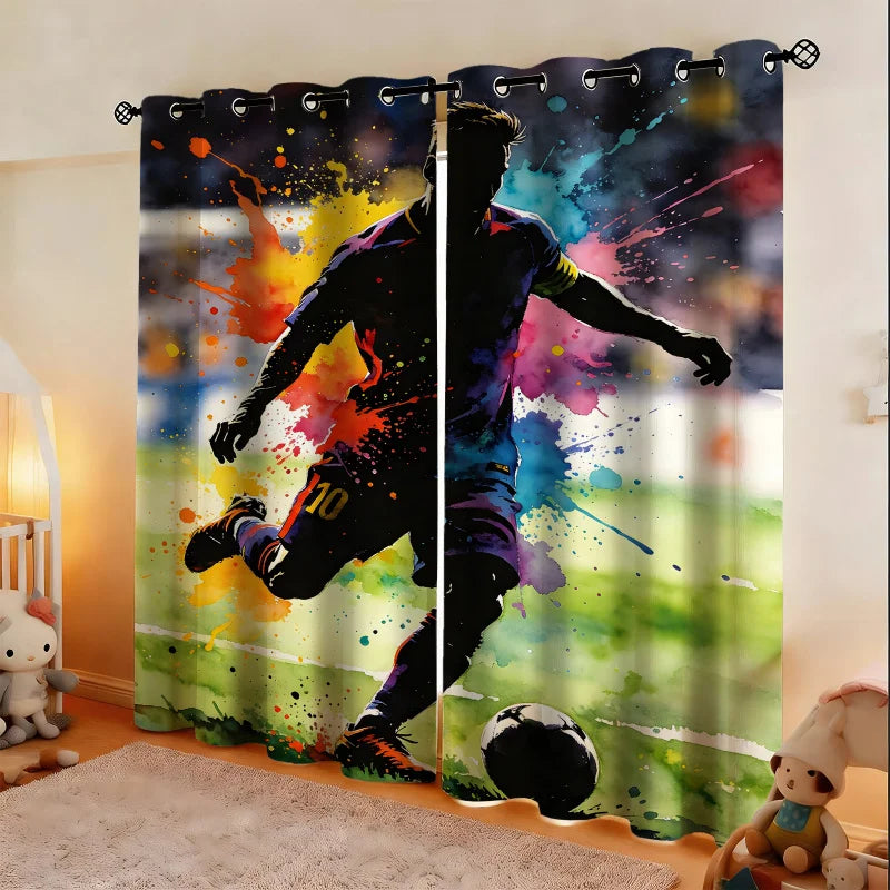 Watercolor Goal Curtains