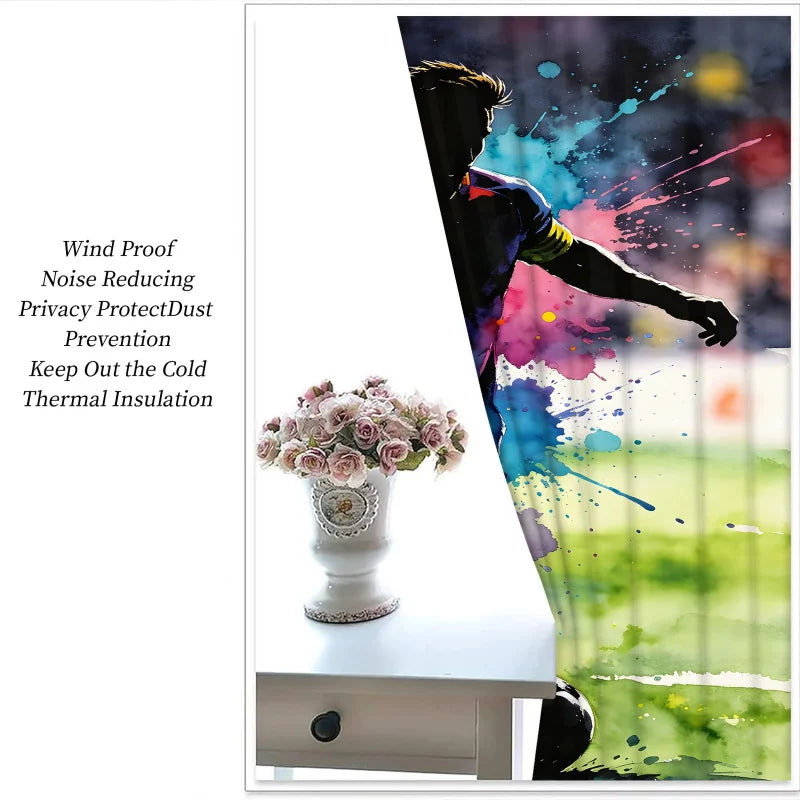 Watercolor Goal Curtains