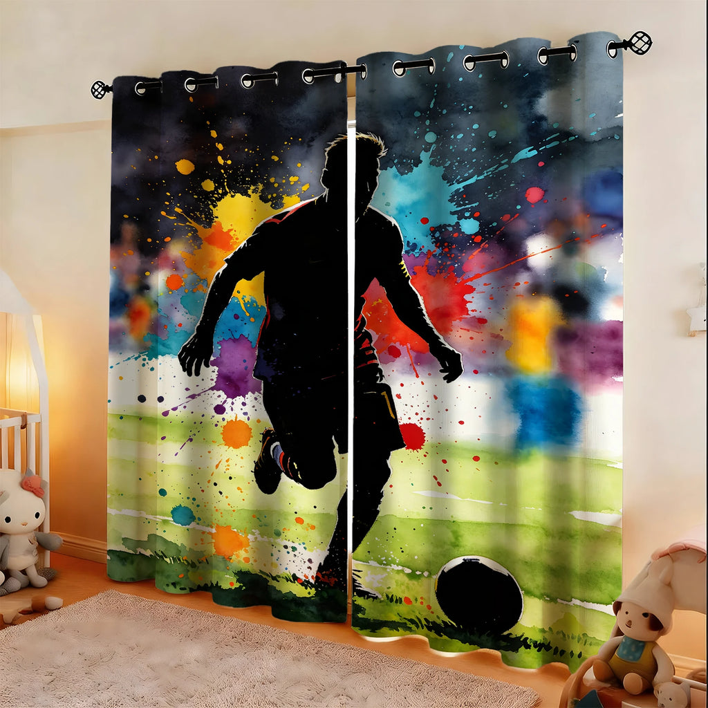 Watercolor Goal Curtains