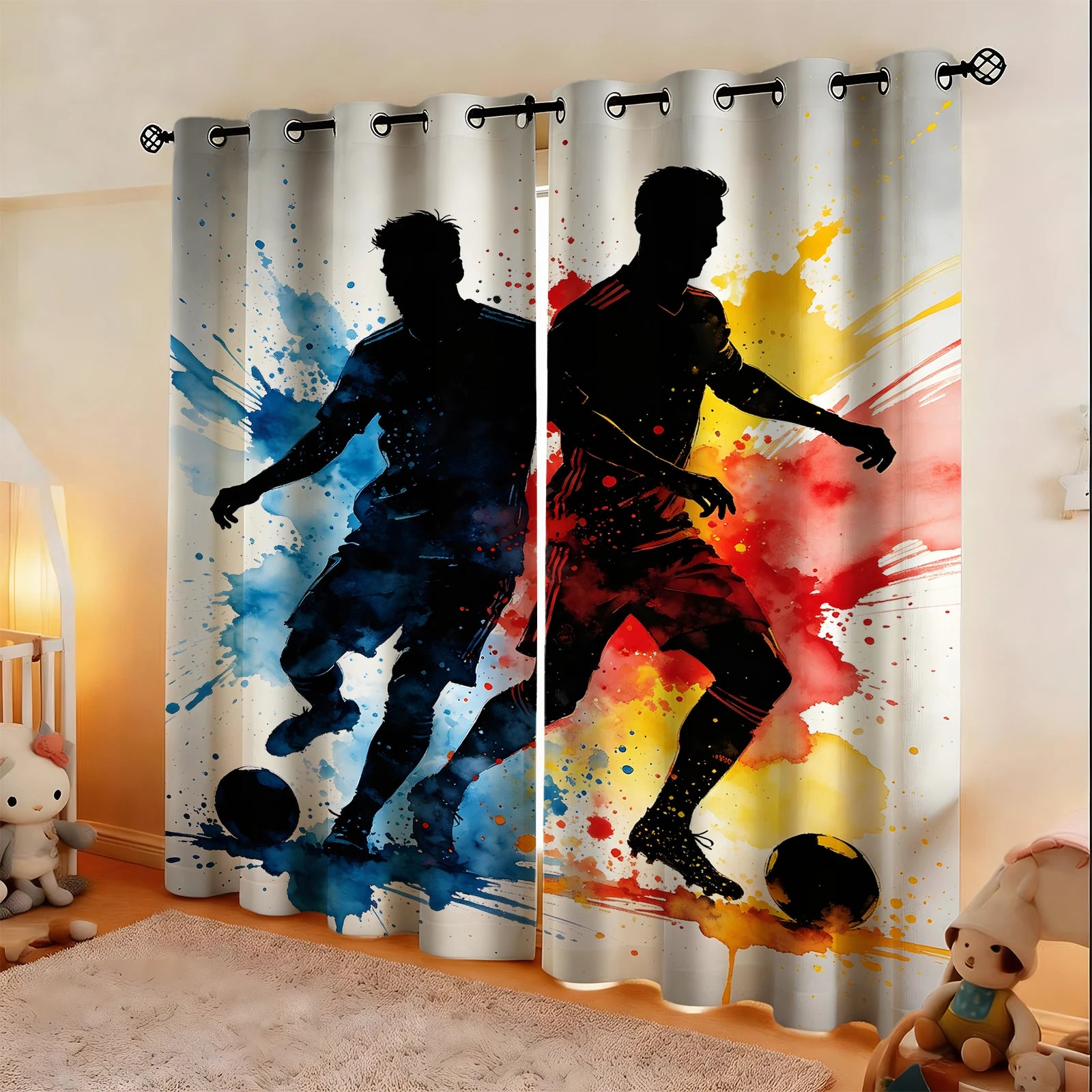 Rideaux aquarelle Goal