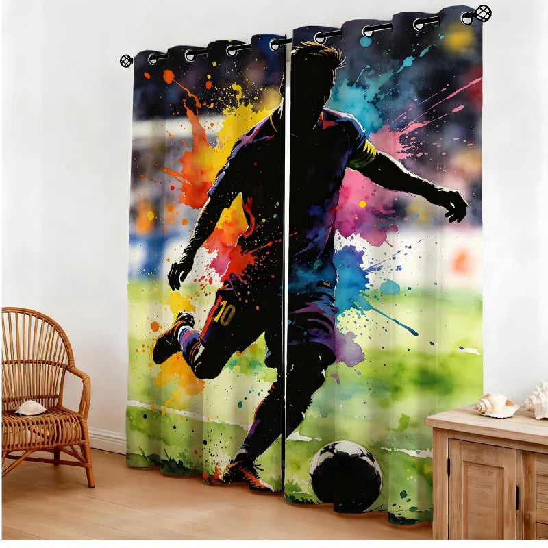 Watercolor Goal Curtains