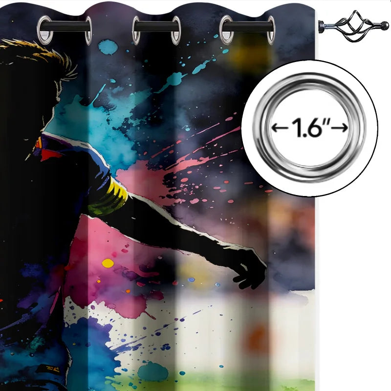 Watercolor Goal Curtains